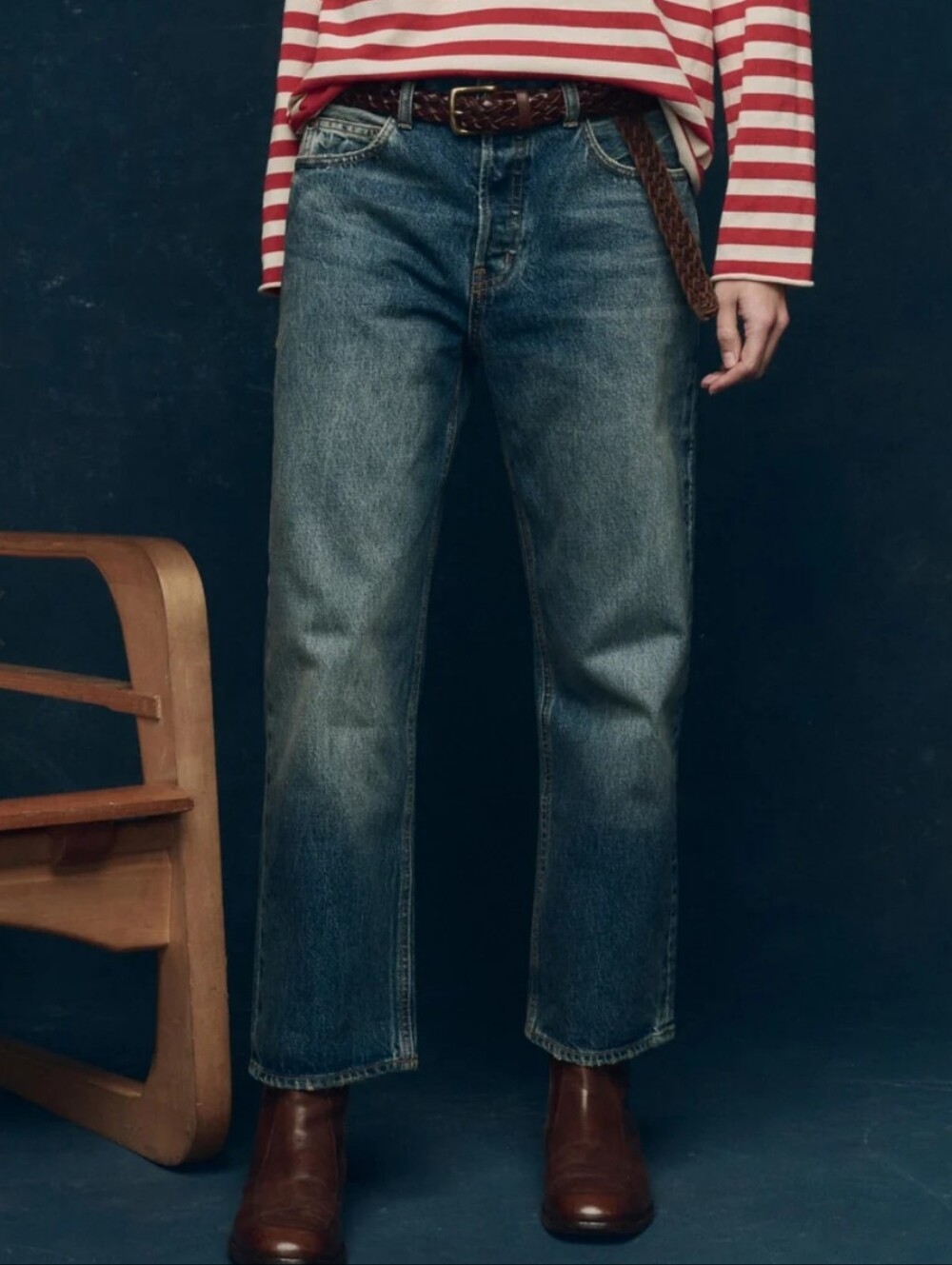 THE GREAT. The Wayne Jeans Montana Wash Slouchy Straight